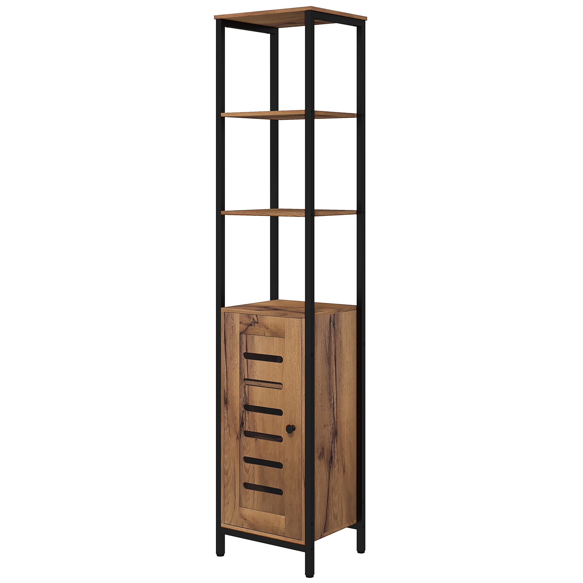 Kleankin Badezimmerschrank, hoher Toilettenschrank, industrielles Design, m günstig online kaufen