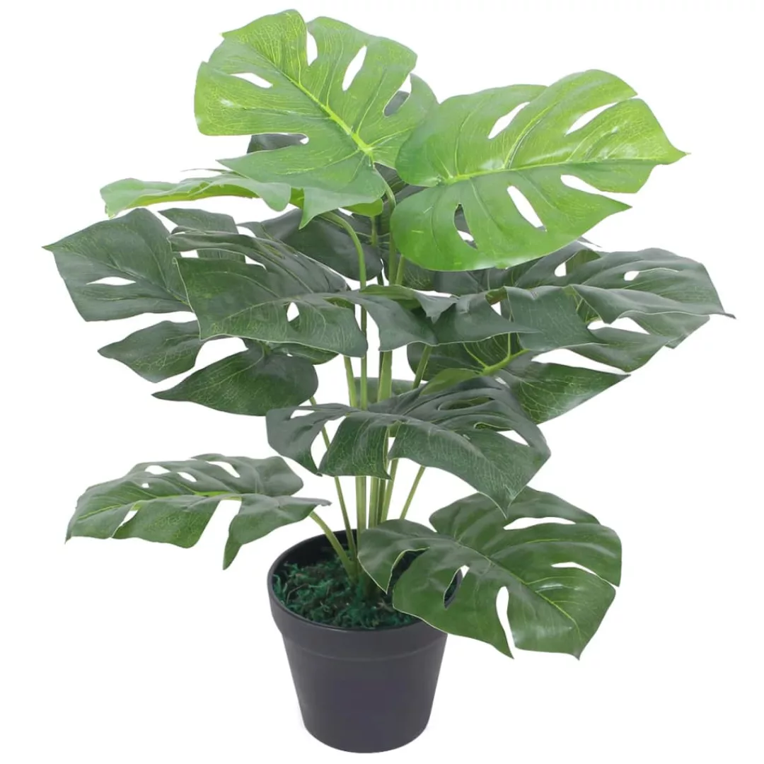 Künstliche Monstera-pflanze Mit Topf 45 Cm Grün günstig online kaufen