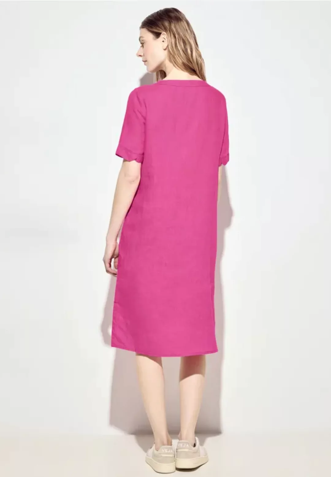 Cecil Sommerkleid LINEN_Solid V-Neck Dress günstig online kaufen