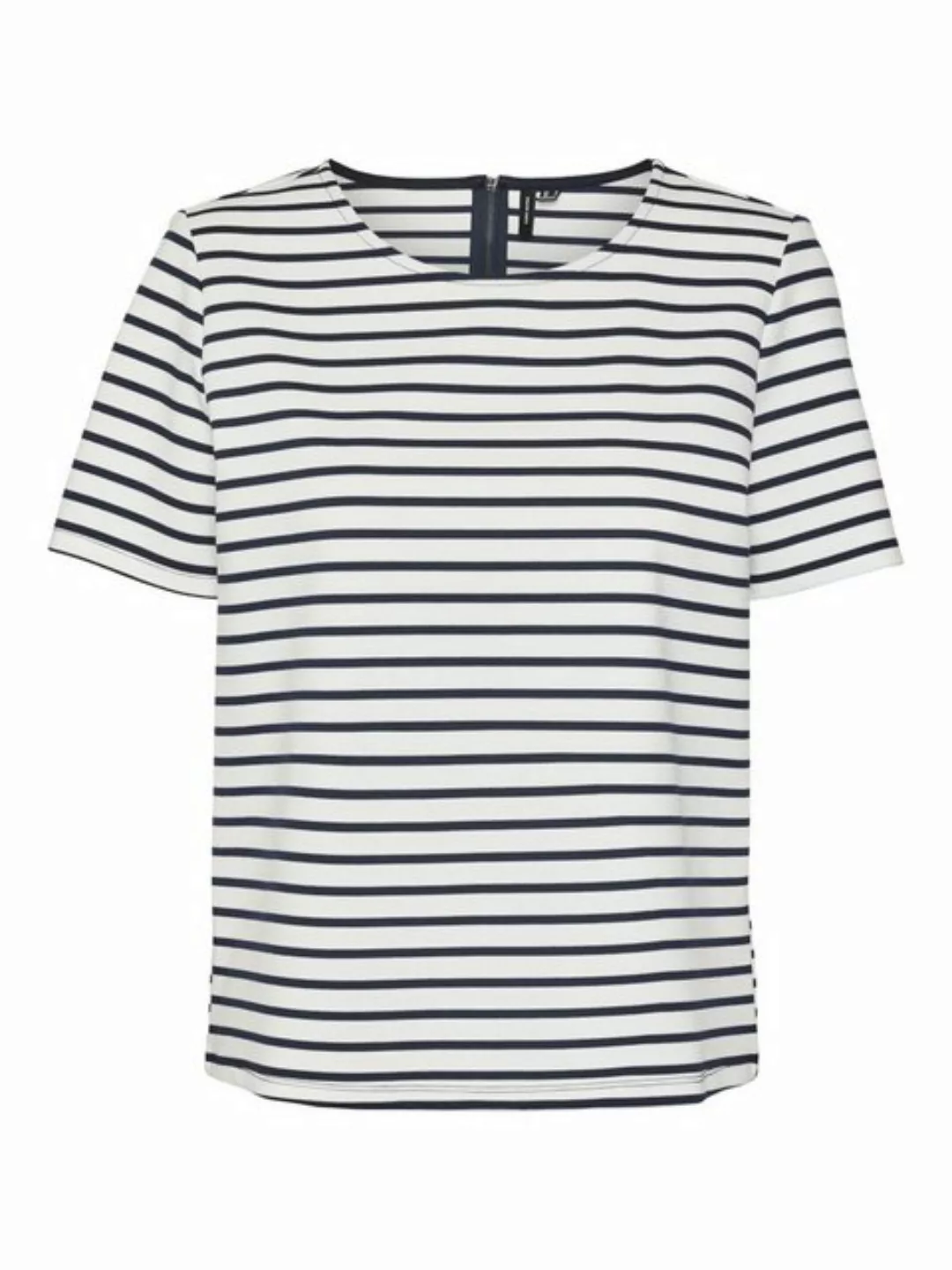 Vero Moda Rundhalsshirt VMABBY SS ZIP TOP JRS NOOS günstig online kaufen