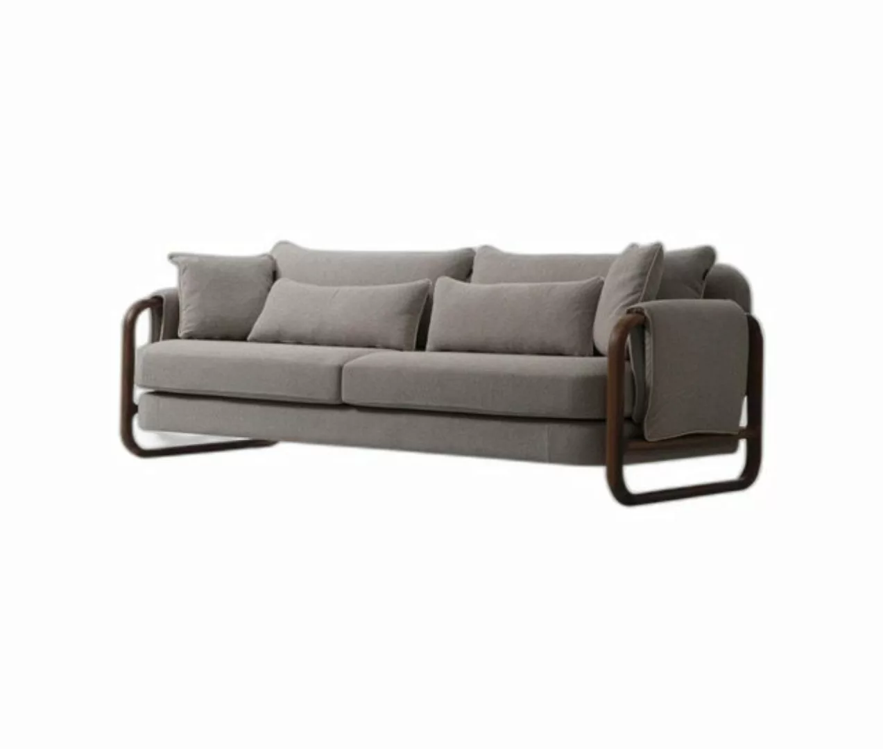 Xlmoebel 4-Sitzer Grau Stoff 4-Sitzer Modernes Sofa für Wohnzimmer Design N günstig online kaufen