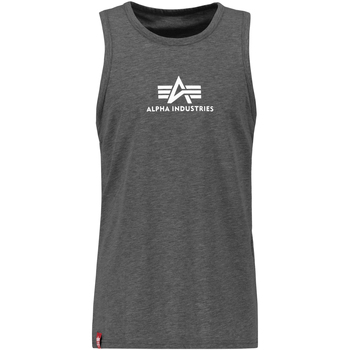 Alpha Industries  T-Shirts & Poloshirts Basic Tank ML - charcoal heather/wh günstig online kaufen