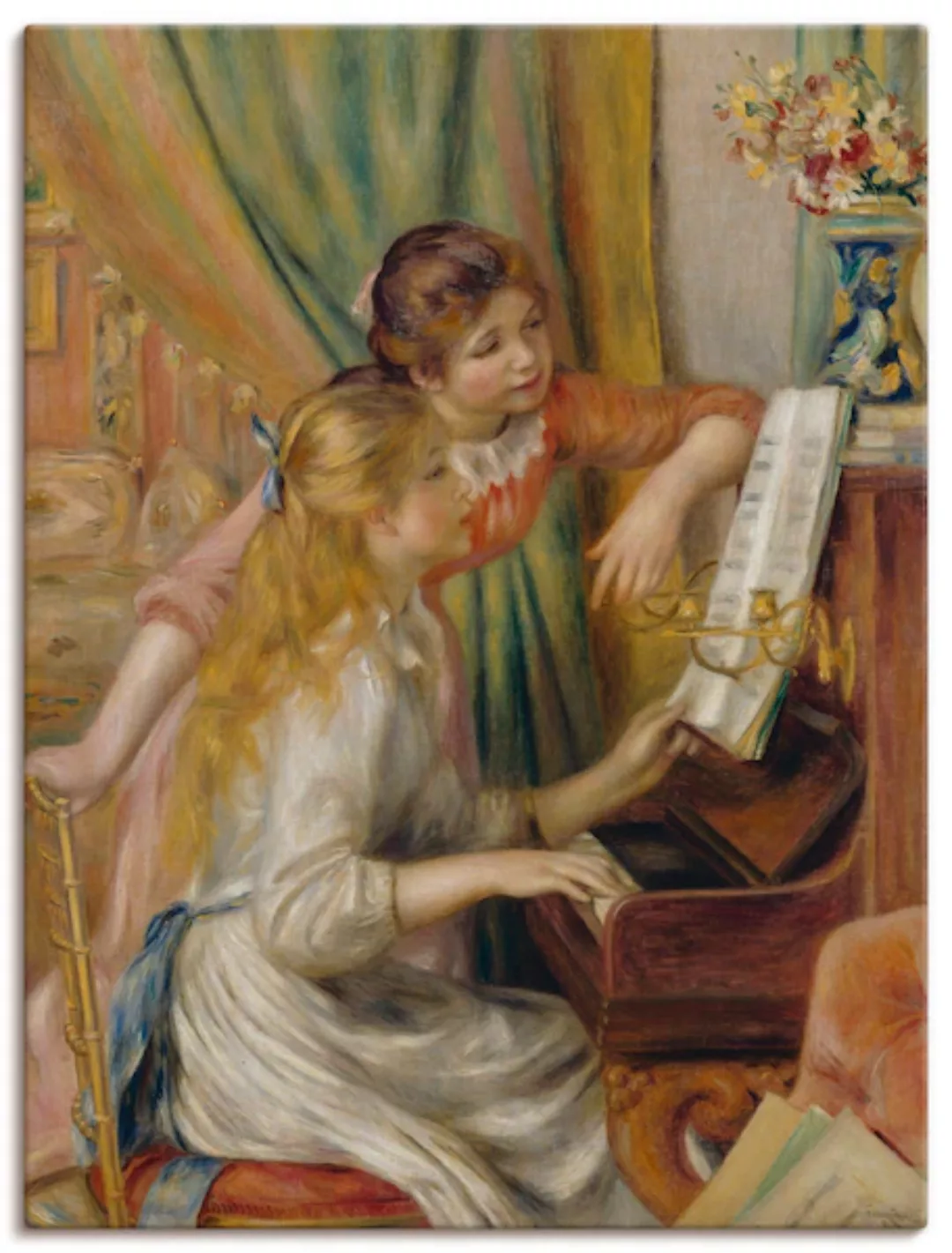 Artland Leinwandbild »Zwei Mädchen am Klavier«, Kind, (1 St.), auf Keilrahm günstig online kaufen