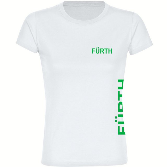 multifanshop T-Shirt Damen Fürth - Brust & Seite - Frauen günstig online kaufen