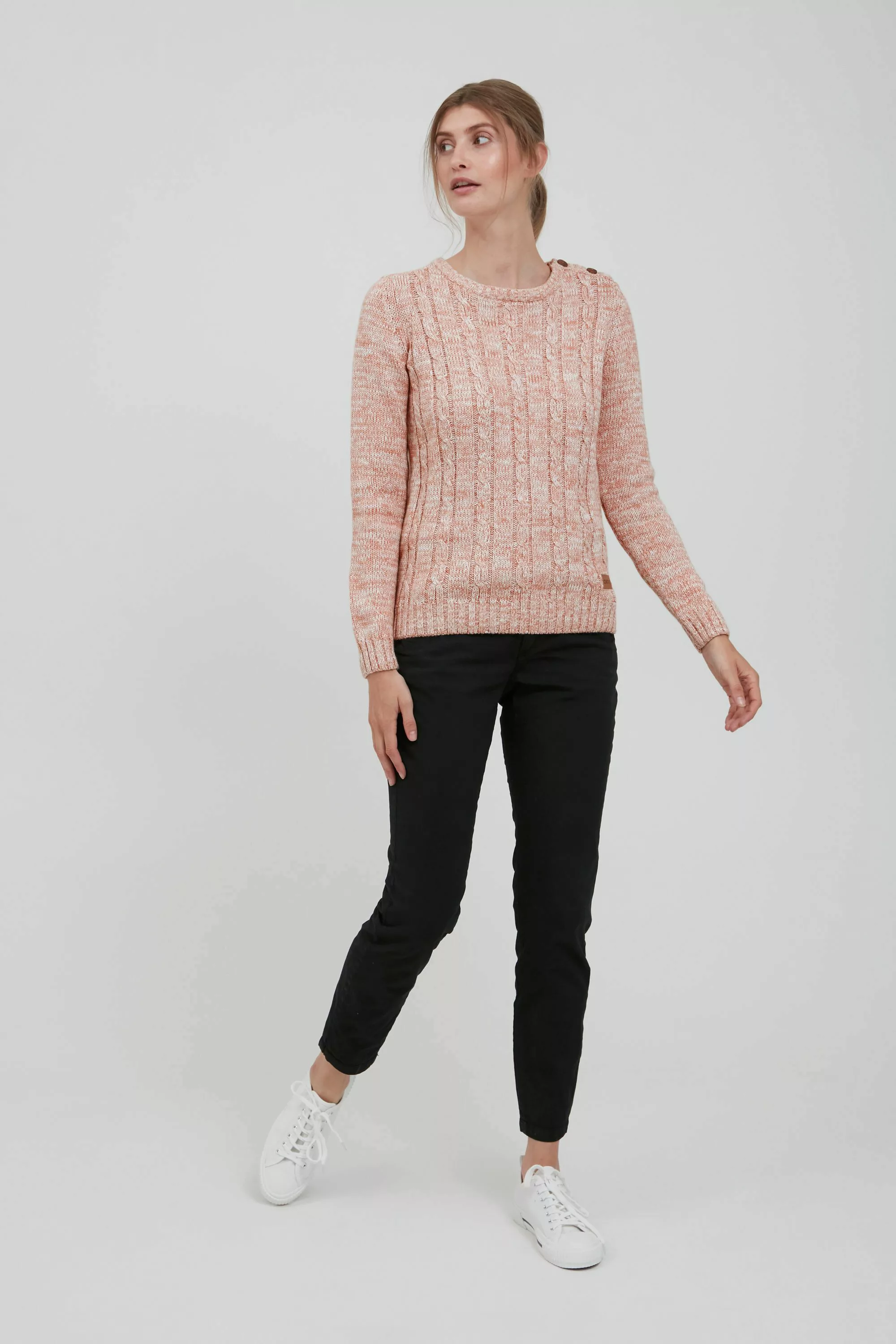 OXMO Strickpullover OXPhia Strickpulli mit Zopfstrickmuster günstig online kaufen