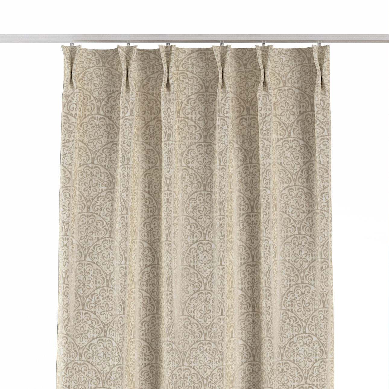 Vorhang mit flämischen 2-er Falten, beige, Imperia Premium (144-13) günstig online kaufen
