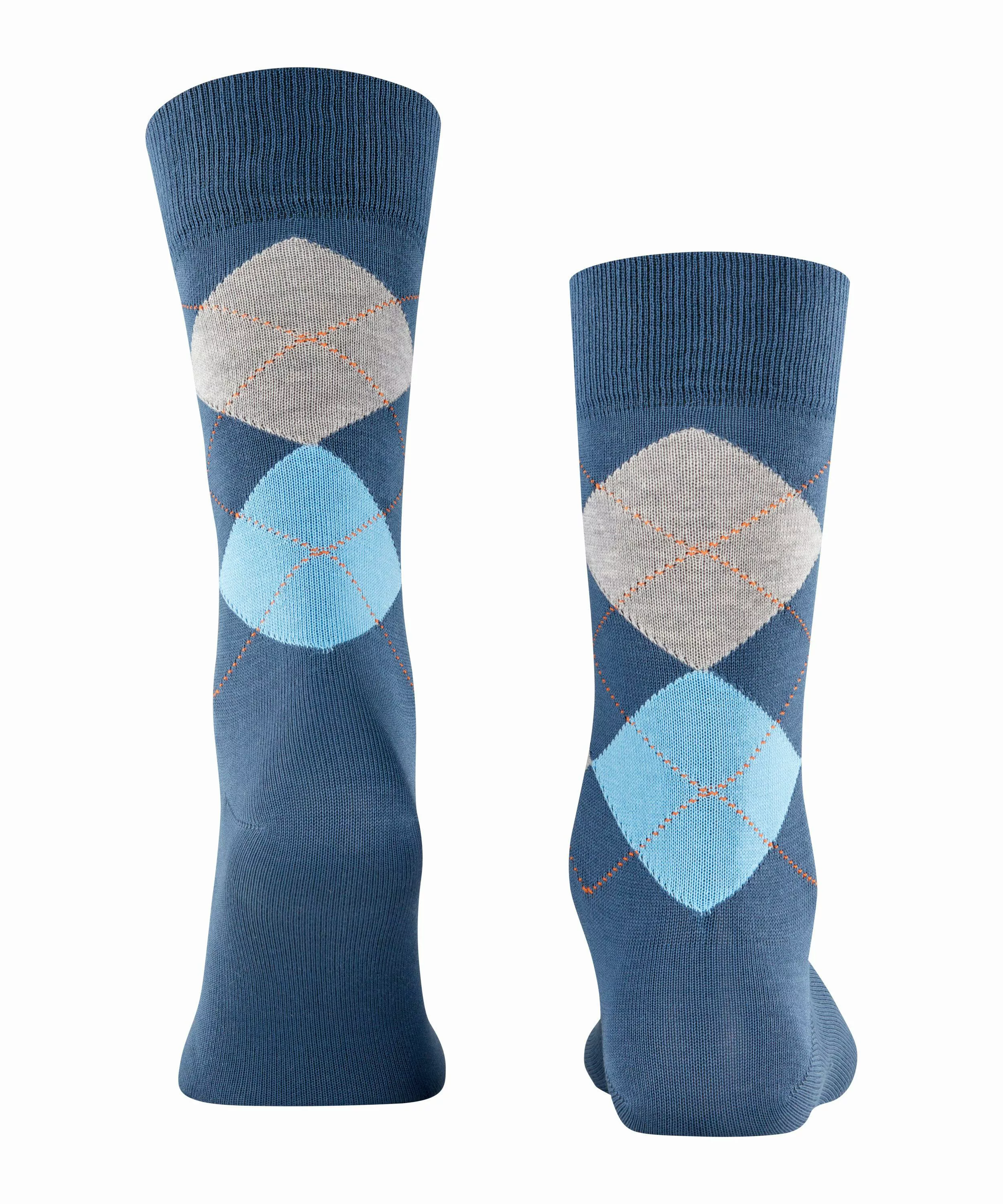 Burlington Manchester Herren Socken, 40-46, Blau, Argyle, Baumwolle, 20182- günstig online kaufen
