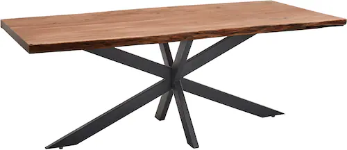 Stolkom Esstisch "Jaro", 200 cm breit mit Massivholz mit Baumkante günstig online kaufen