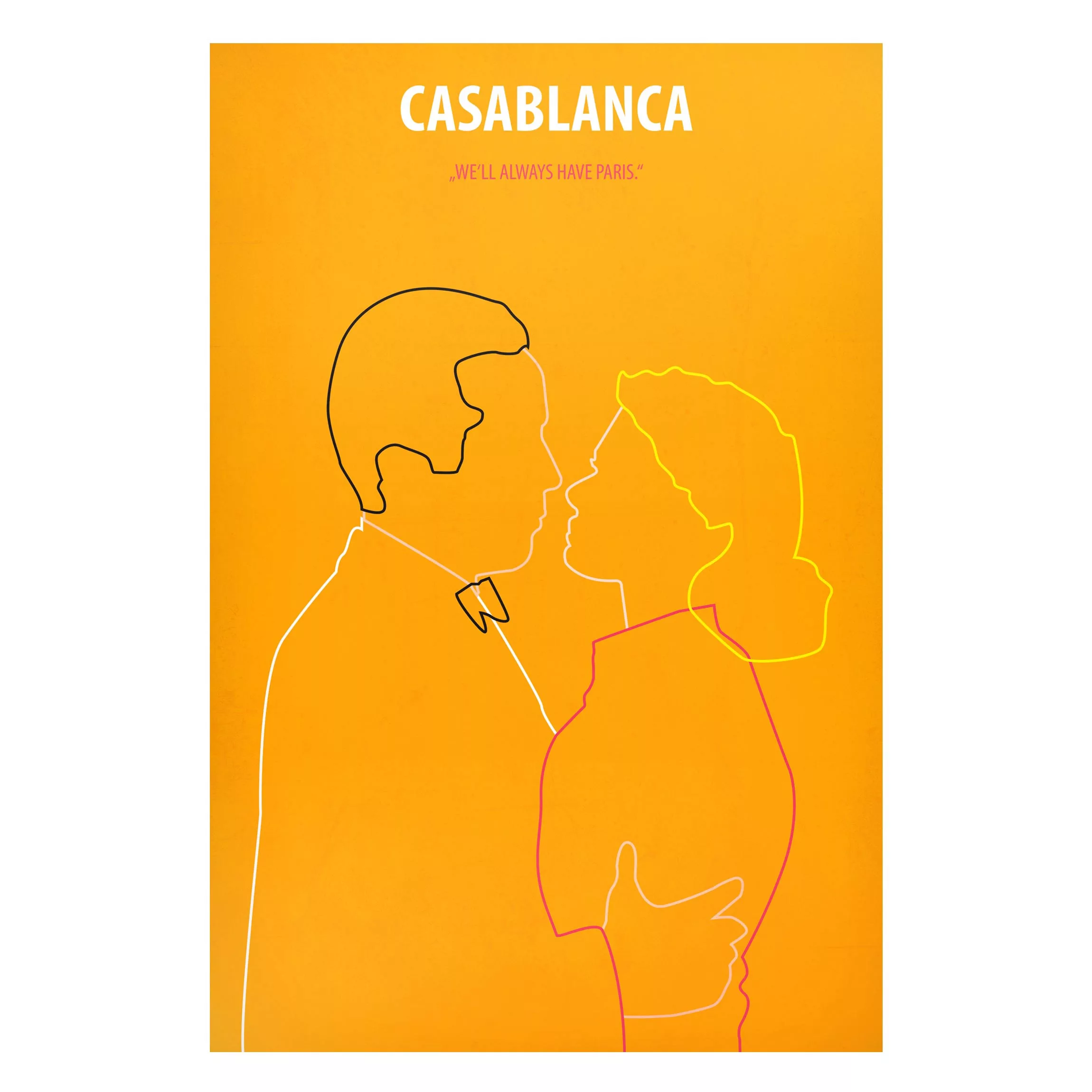 Magnettafel Kunstdruck - Hochformat 2:3 Filmposter Casablanca günstig online kaufen