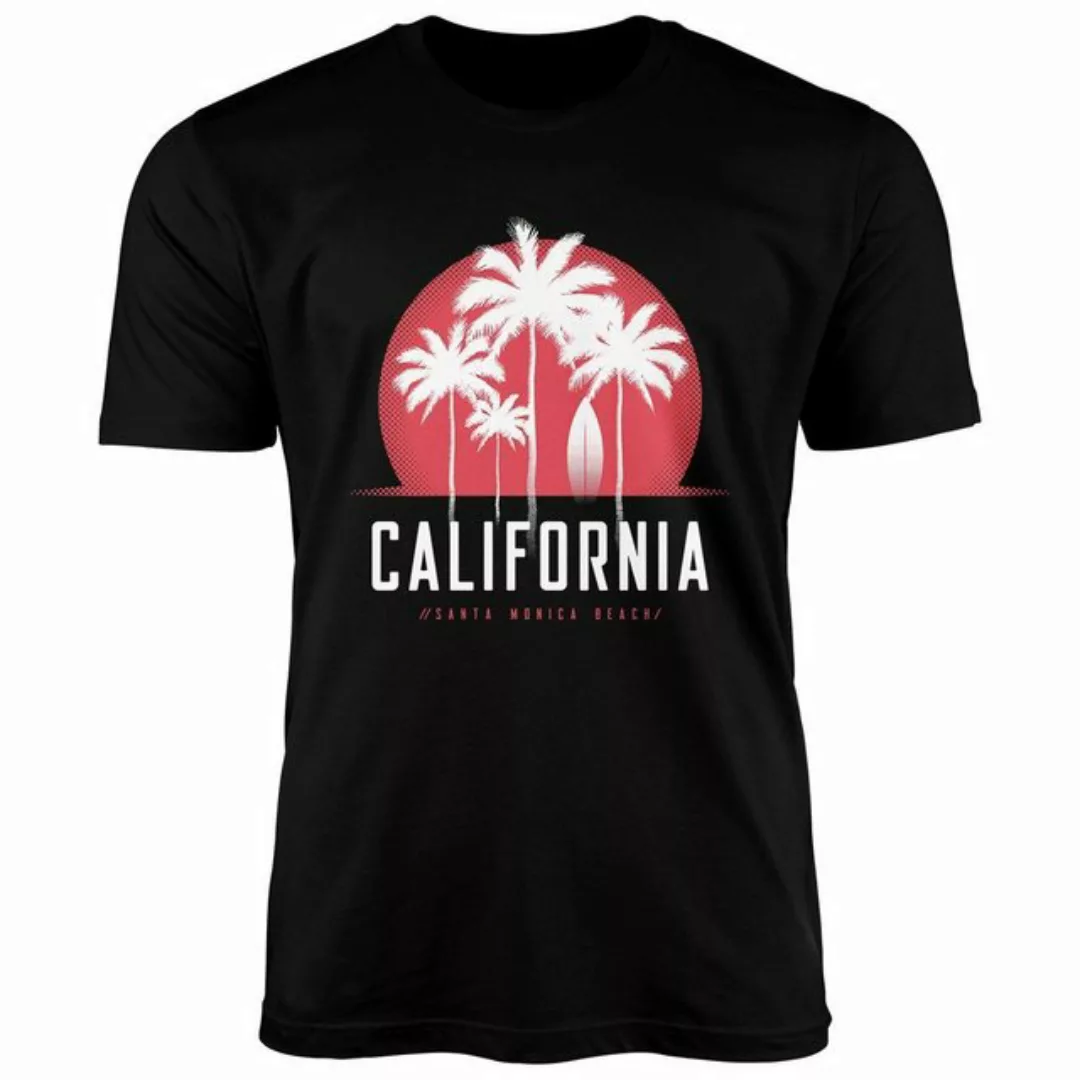 Neverless Print-Shirt Herren T-Shirt California Palmen Santa Monica Beach S günstig online kaufen