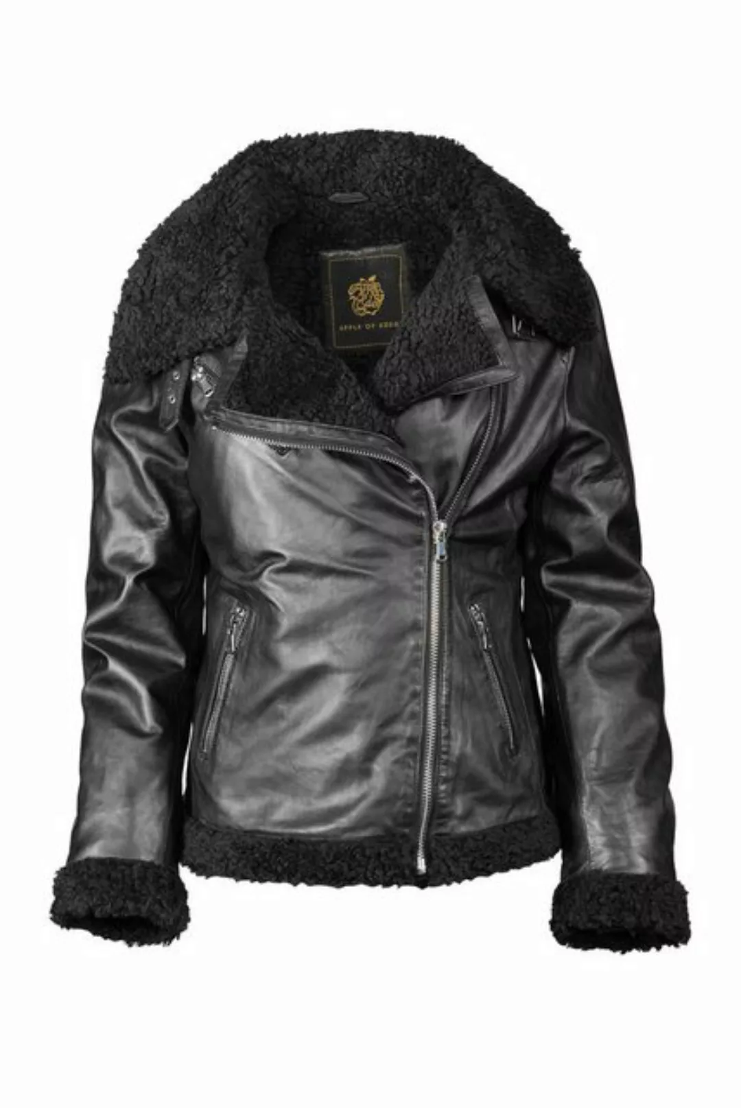 Apple of Eden Lederjacke AOE-144 (1-St) mit verstellbarem Riegel am Kragen günstig online kaufen