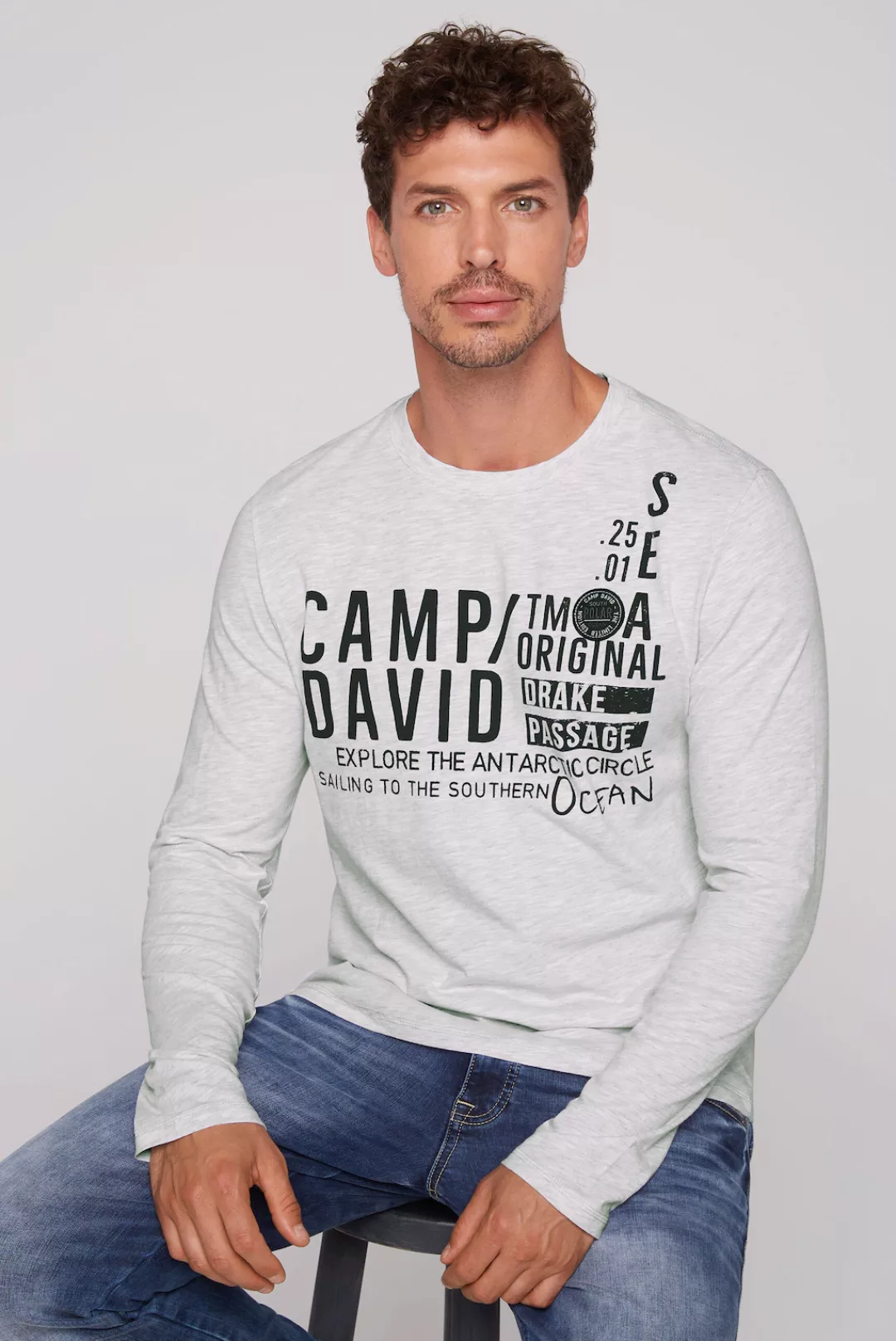 CAMP DAVID Rundhalsshirt, mit Baumwolle günstig online kaufen