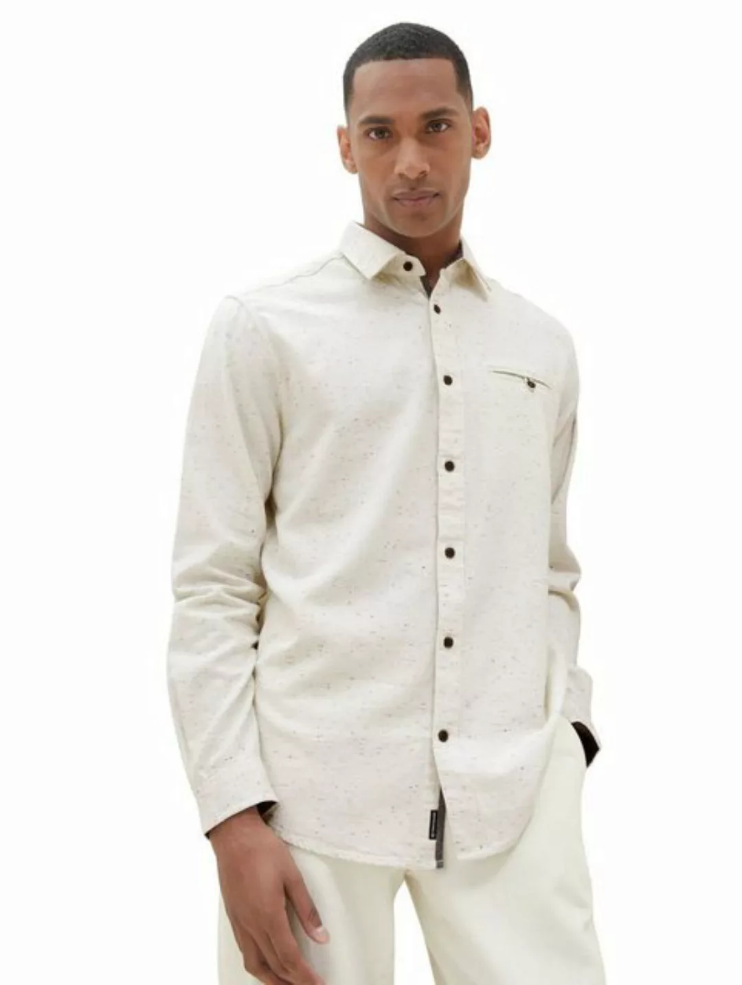 Tom Tailor Herren Langarm Hemd STRUCTURED TWILL - Regular Fit günstig online kaufen