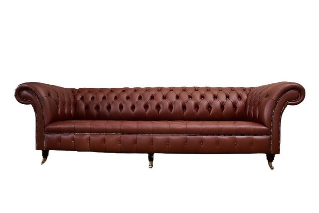 Xlmoebel Sofa Chesterfield Polstermöbel Design Luxus Sofa 4-Sitzer Ledersof günstig online kaufen