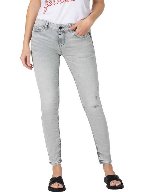 TIMEZONE Damen Jeans Tight SanyaTZ - Tight Fit - Grau - Stormy Grey Wash günstig online kaufen