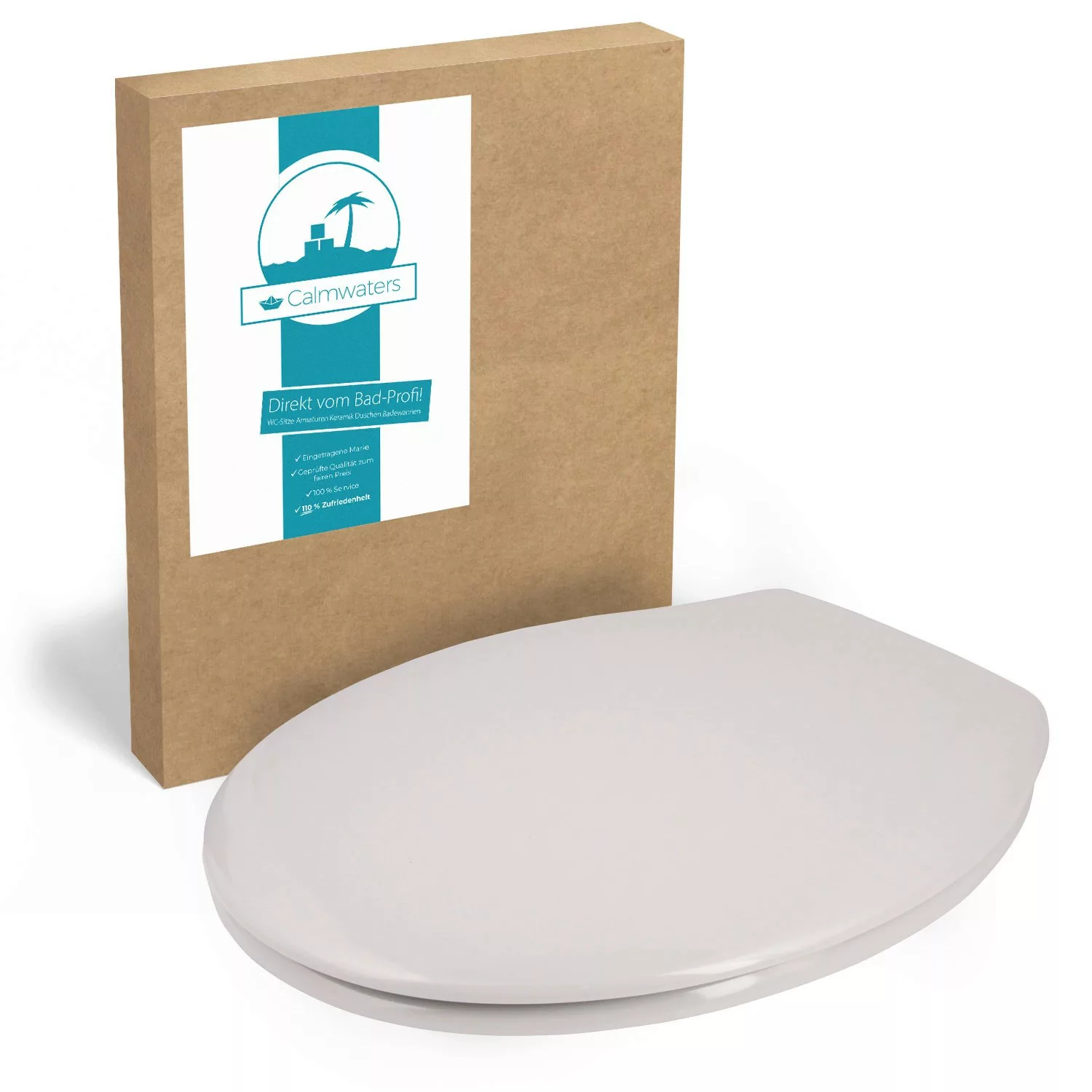 Calmwaters WC-Sitz Essential Soft Manhattan-Grau Duroplast O-Form 26LP2750 günstig online kaufen