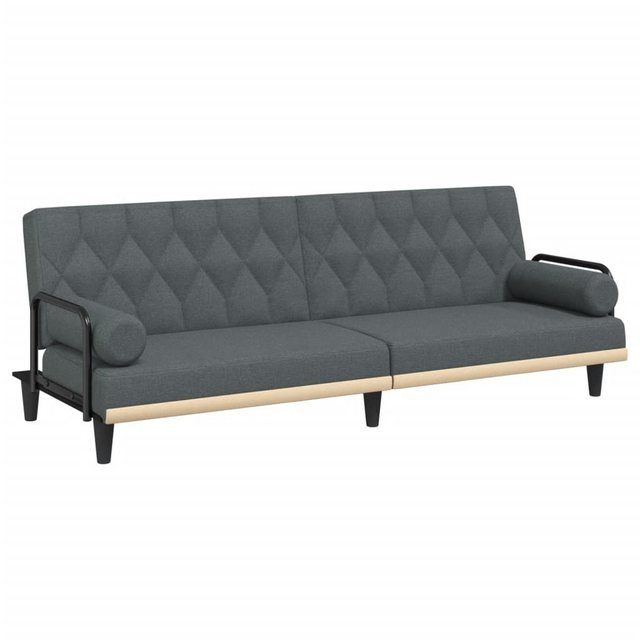 vidaXL Sofa Schlafsofa mit Armlehnen Dunkelgrau Stoff Schlafcouch Sofa Couc günstig online kaufen