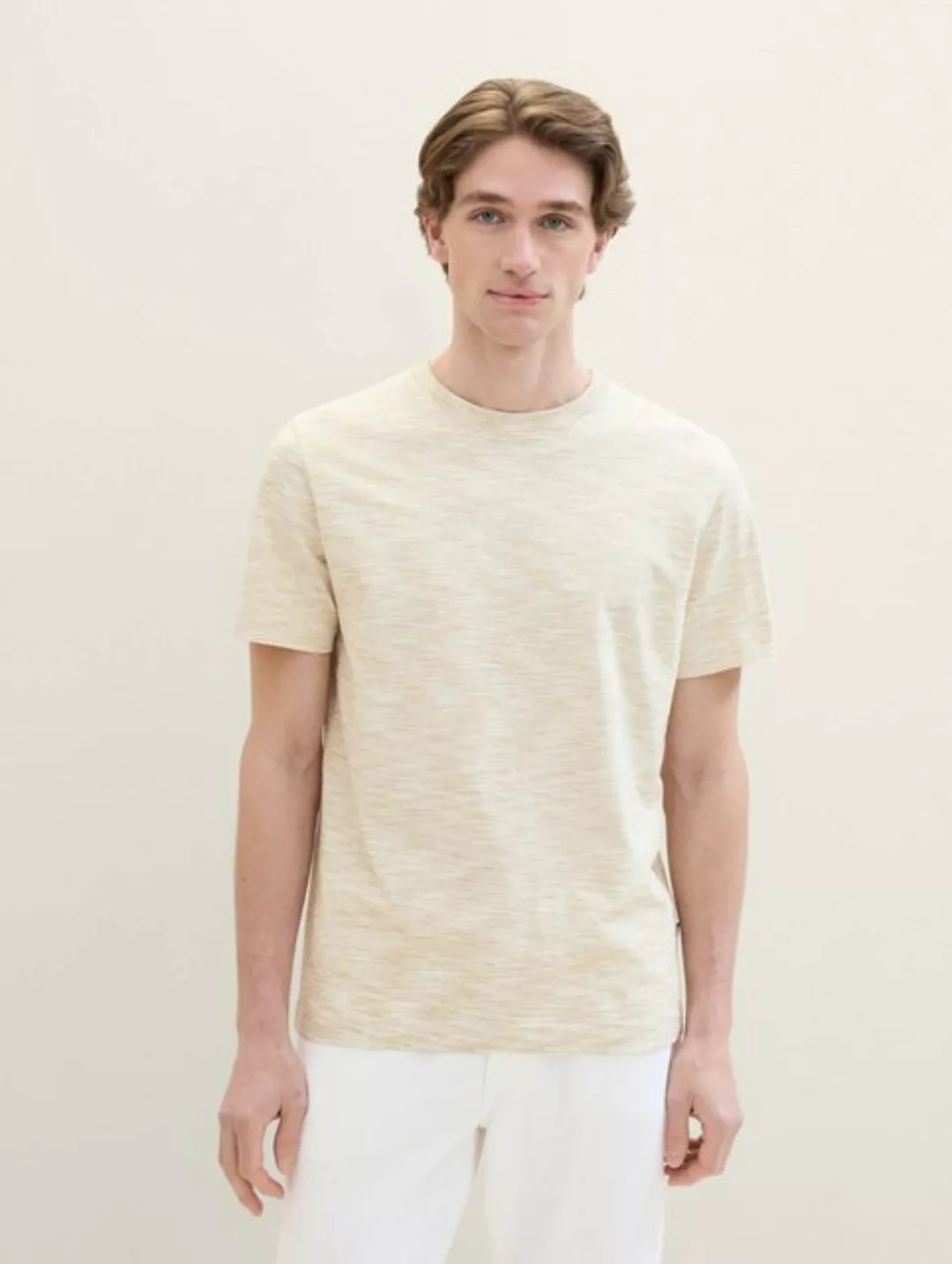 TOM TAILOR T-Shirt Meliertes T-Shirt günstig online kaufen