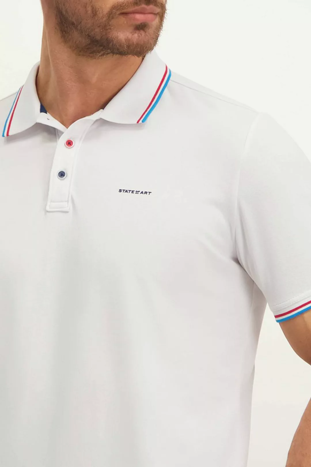 State Of Art Pique Poloshirt Weiß - Größe L günstig online kaufen