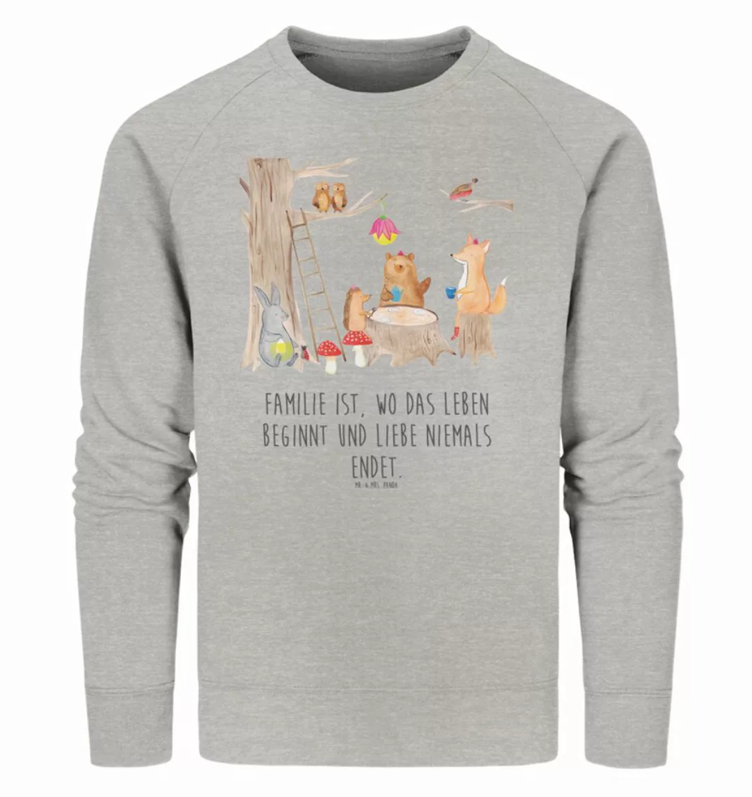 Mr. & Mrs. Panda Longpullover Waldtiere Picknick Größe M - Heather Grey - G günstig online kaufen