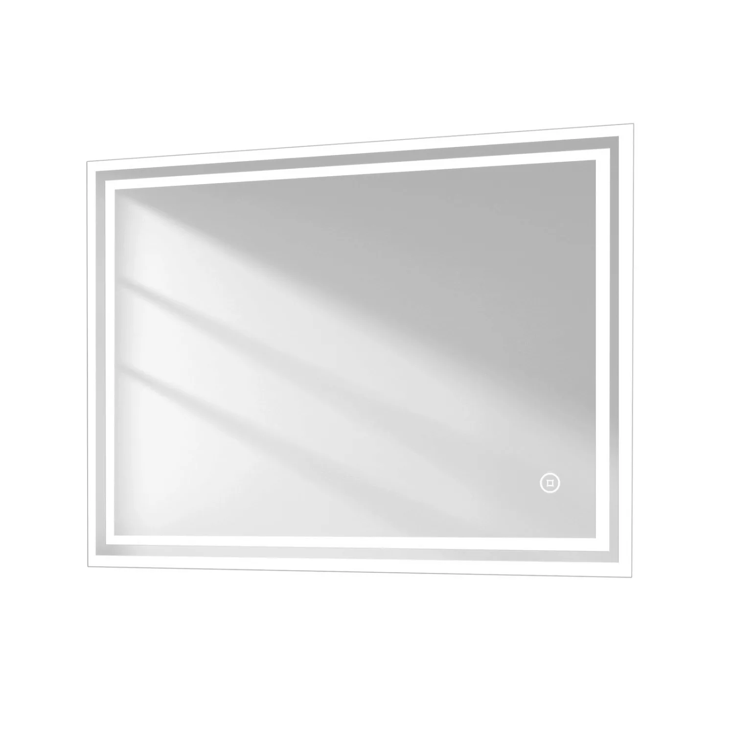 Emke Badspiegel mit Beleuchtung 80 x 60 cm LED-Spiegel mit Touchschalter Ka günstig online kaufen