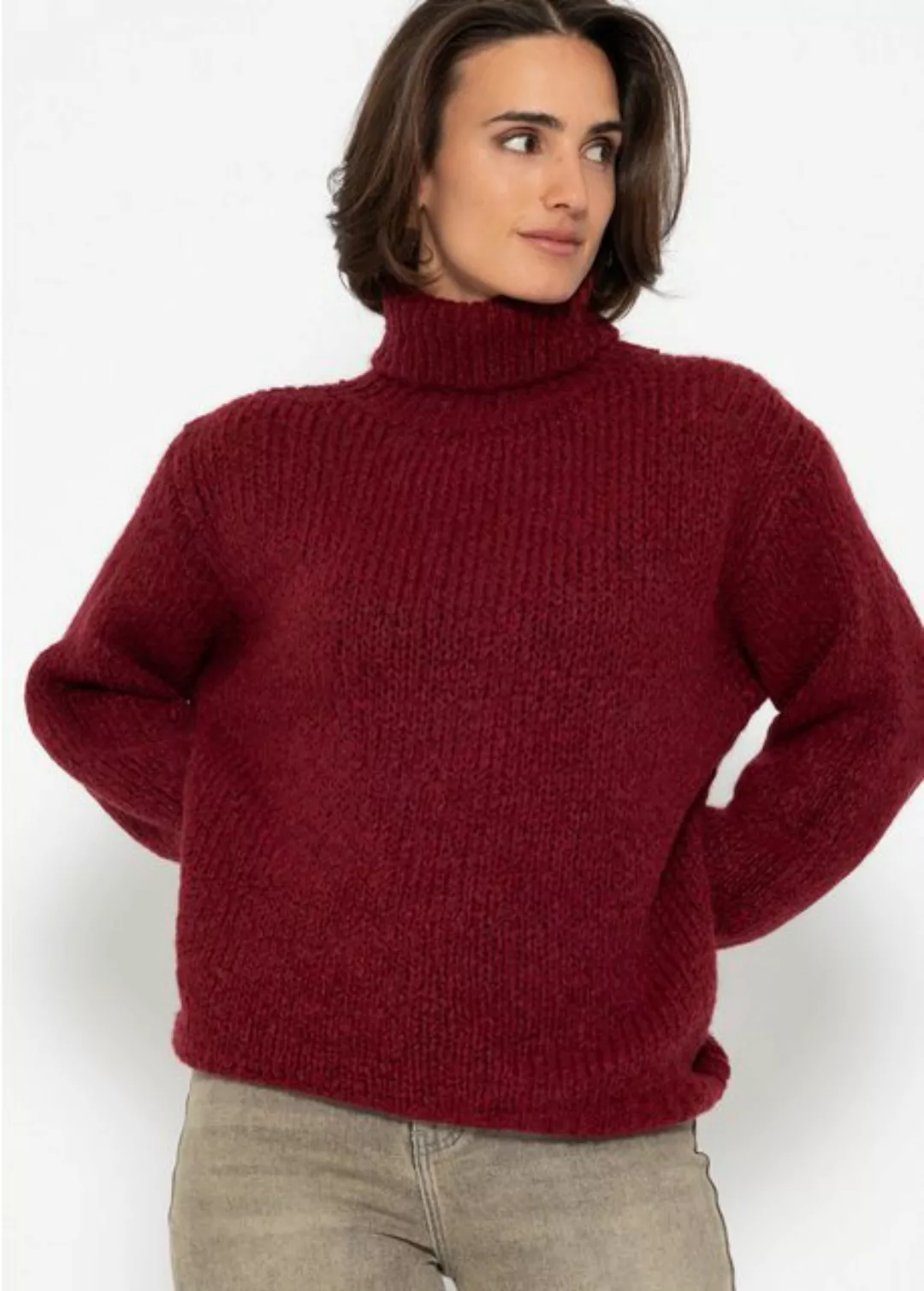 SASSYCLASSY Strickpullover Oversize Pullover Damen Winter mit Rollkragen Ro günstig online kaufen