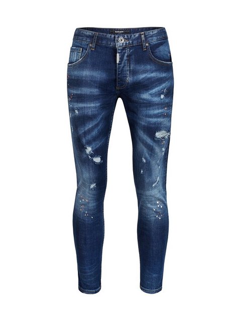 behype Slim-fit-Jeans ELEAN mit lässigen Used-Elementen günstig online kaufen