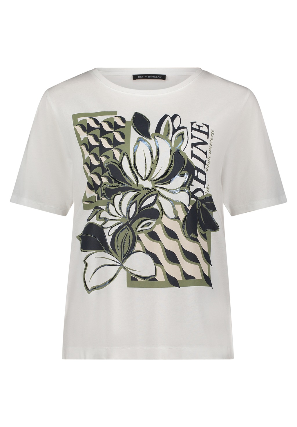 Betty Barclay Kurzarmshirt "Betty Barclay Damen Basic Shirt mit Rundhalsaus günstig online kaufen