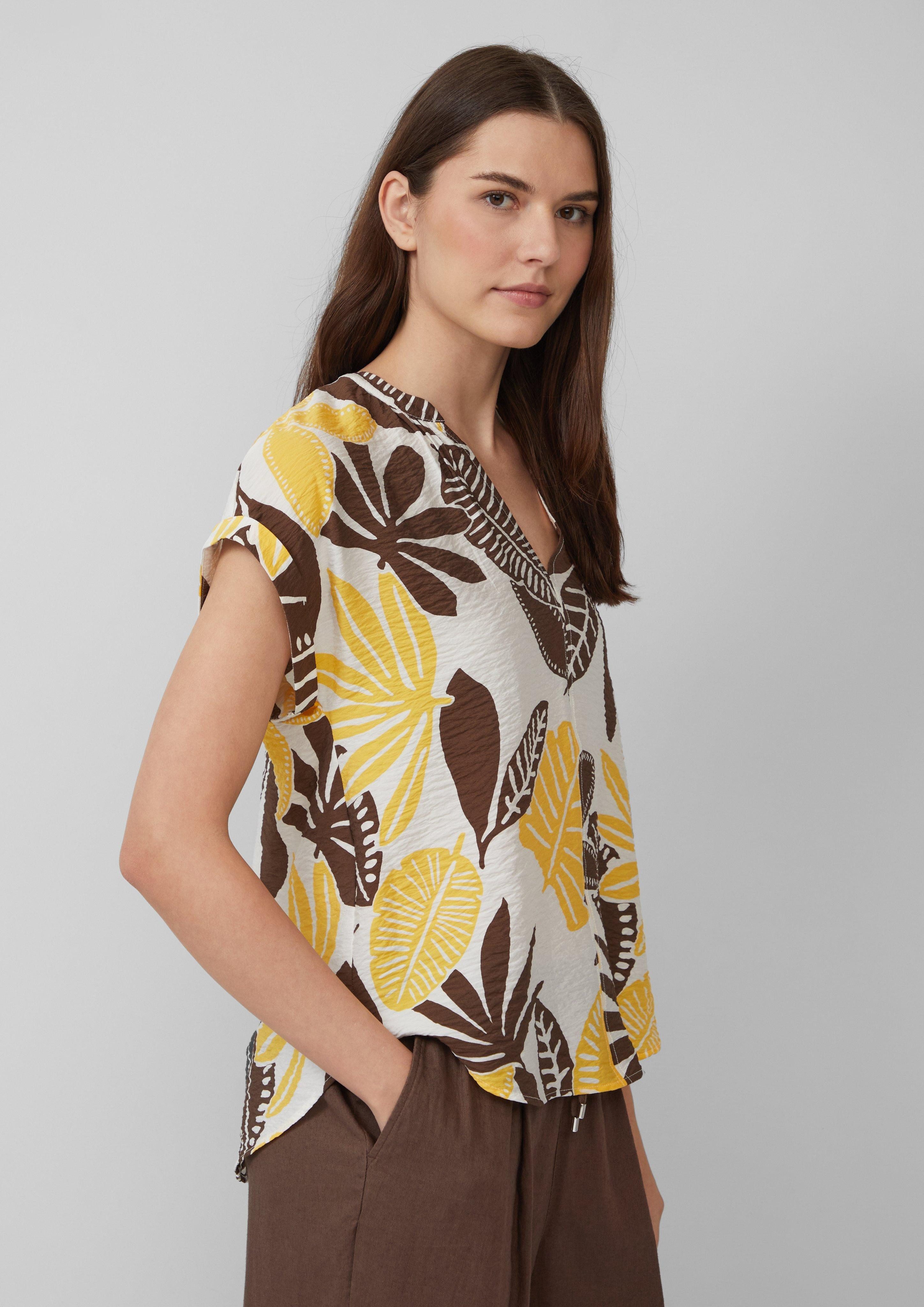 s.Oliver Druckbluse mit Raff-Details günstig online kaufen