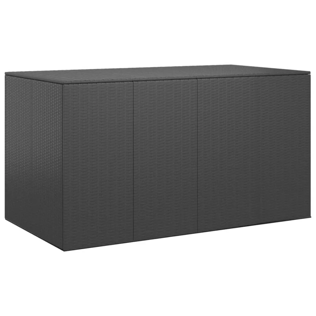 Vidaxl Garten-kissenbox Pe Rattan 194x100x103 Cm Schwarz günstig online kaufen