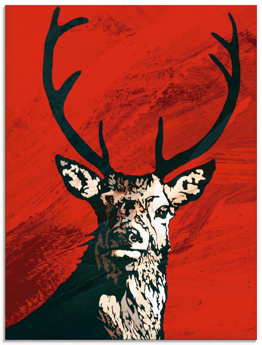 Artland Glasbild "Hirsch", Wildtiere, (1 St.) günstig online kaufen