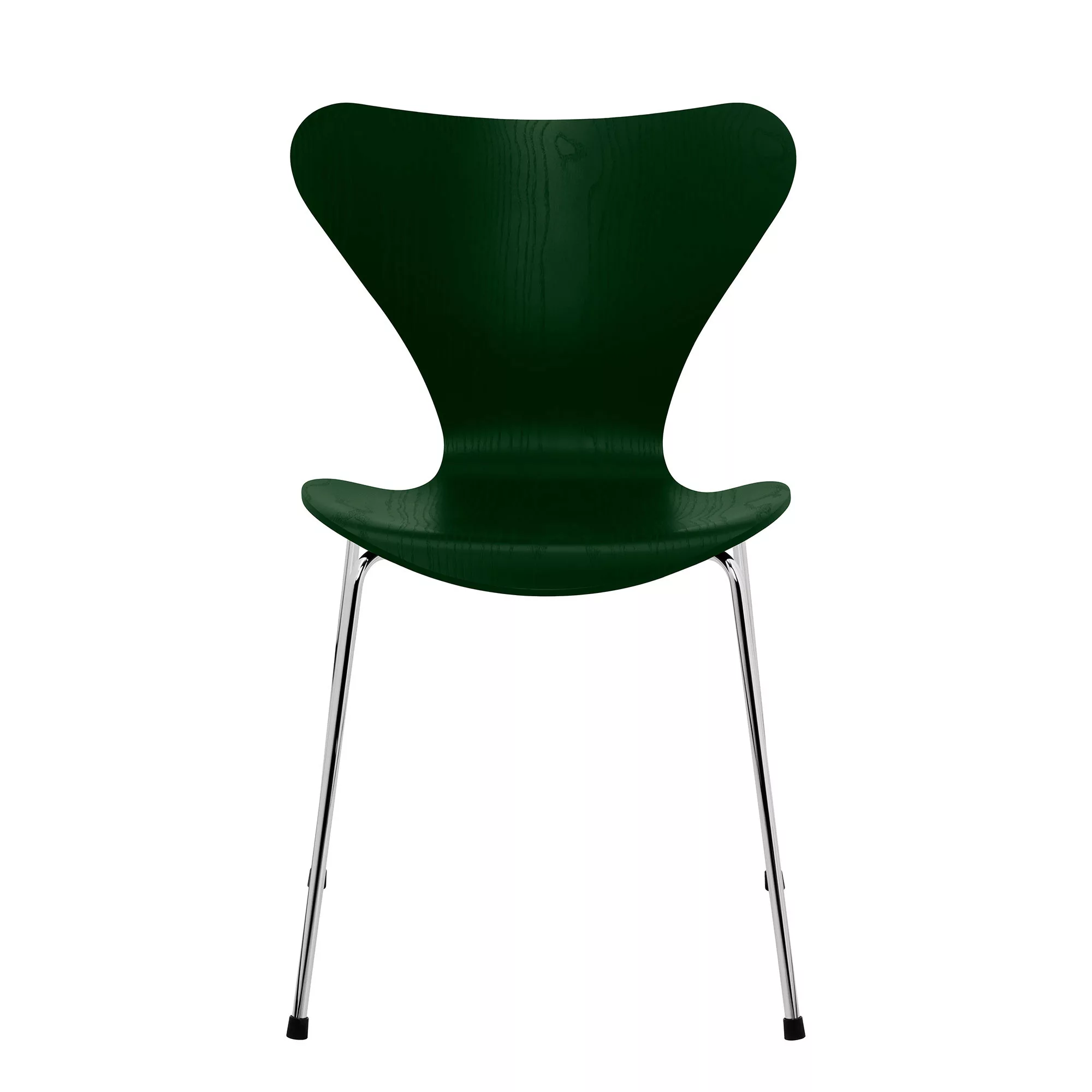 Fritz Hansen - Serie 7™ Stuhl gefärbte Esche Gestell Verchromt - immergrün/ günstig online kaufen