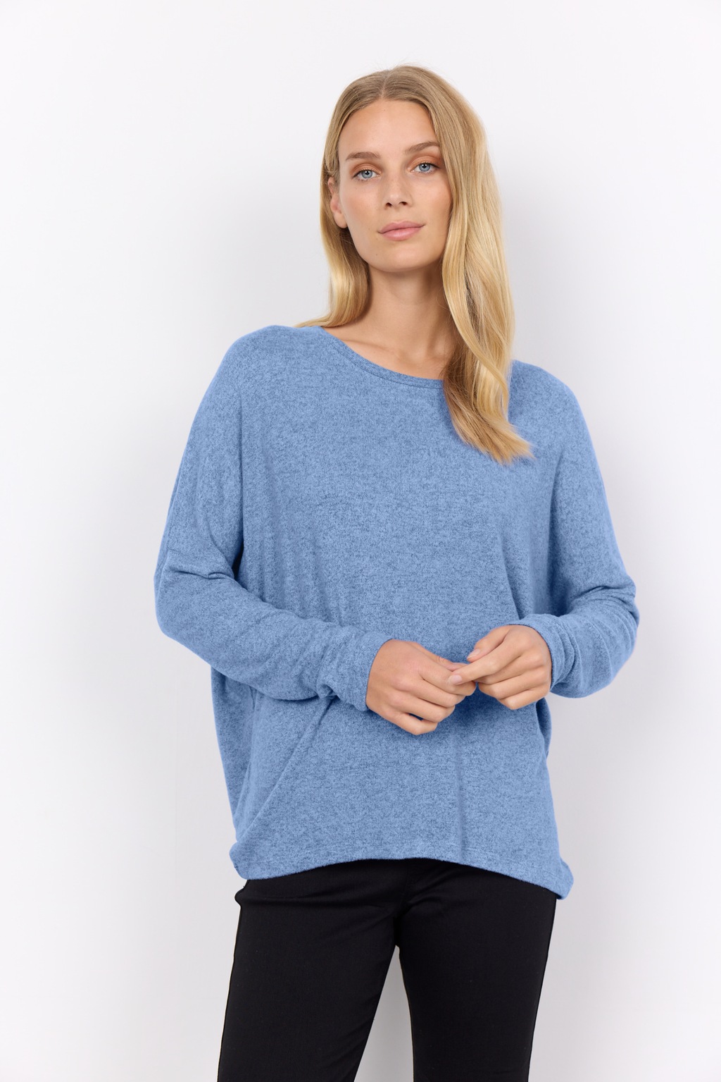 soyaconcept Rundhalsshirt "SC-BIARA 1", bequemer Pullover, elastische Visko günstig online kaufen