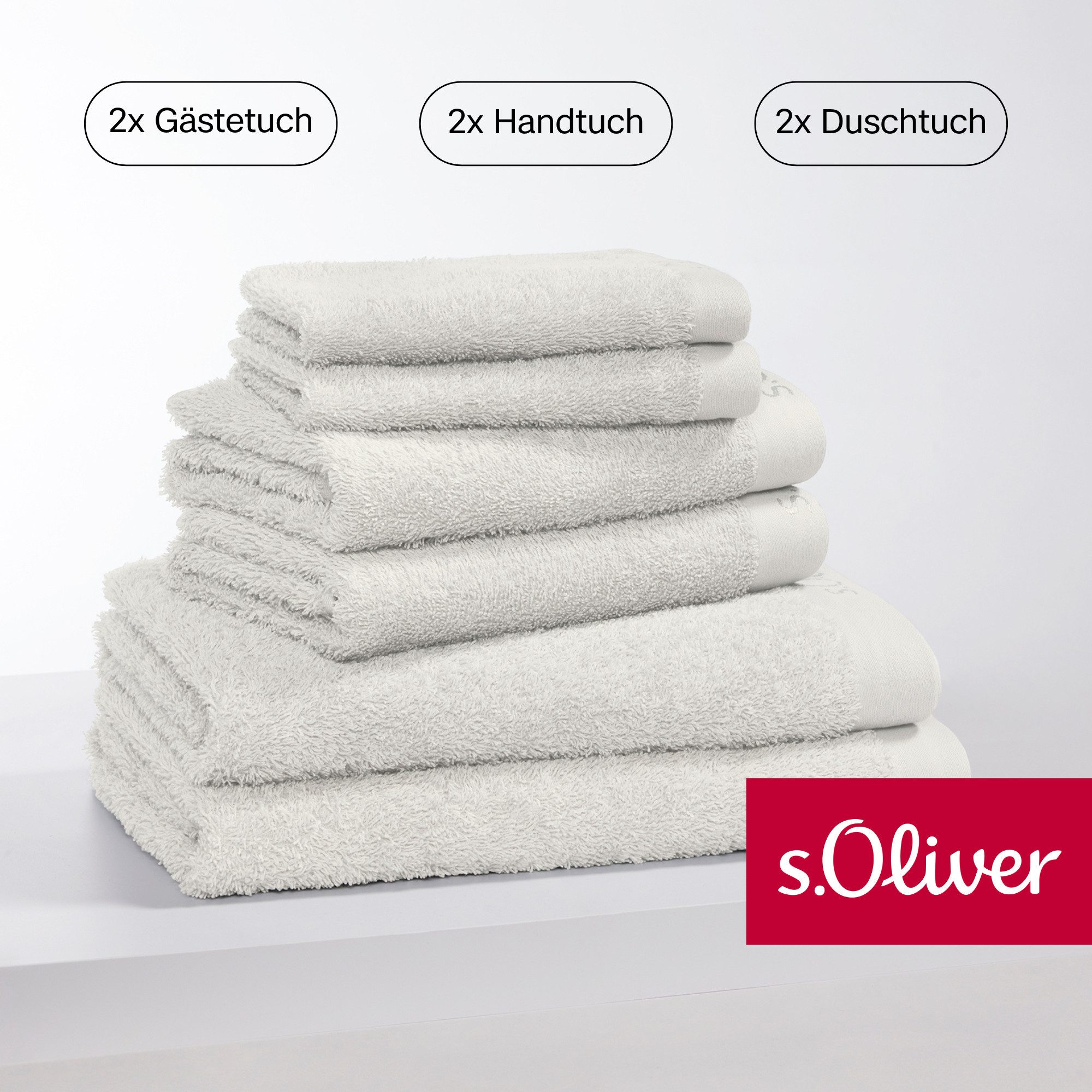 s.Oliver Handtuch Set »s.Oliver, Premium Qualität, 600 gr/m²«, (Set, 6 St., günstig online kaufen