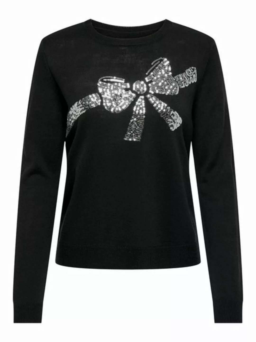 ONLY Weihnachtspullover ONLXMAS SEQUINS BOW LS O-NECK EX KNT günstig online kaufen