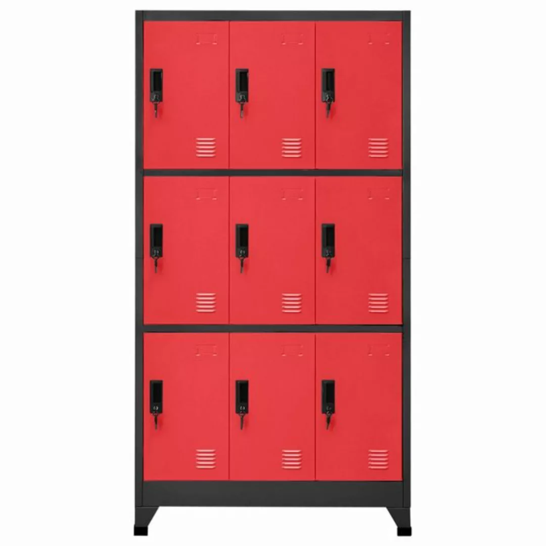 vidaXL Mehrzweckschrank Schließfachschrank Anthrazit und Rot 90x45x180 cm S günstig online kaufen