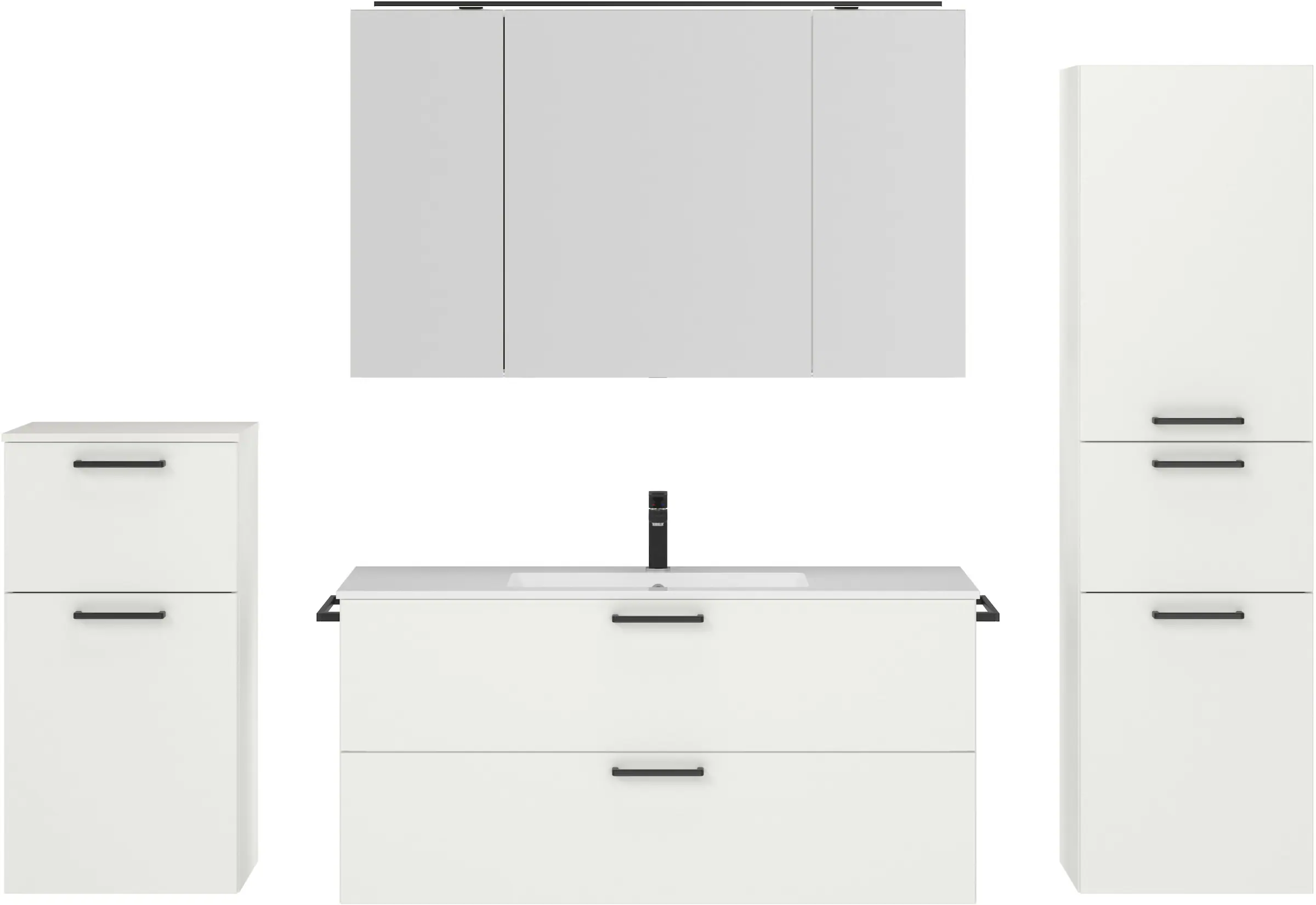 nobilia® Badmöbel-Set »Tolvina«, (4 St., vormontiert, mit Soft-Close), inkl günstig online kaufen