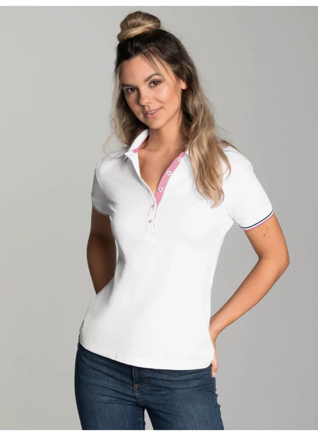 Trigema Poloshirt "TRIGEMA Slim Fit Poloshirt mit kontrastfarbigen Akzenten günstig online kaufen