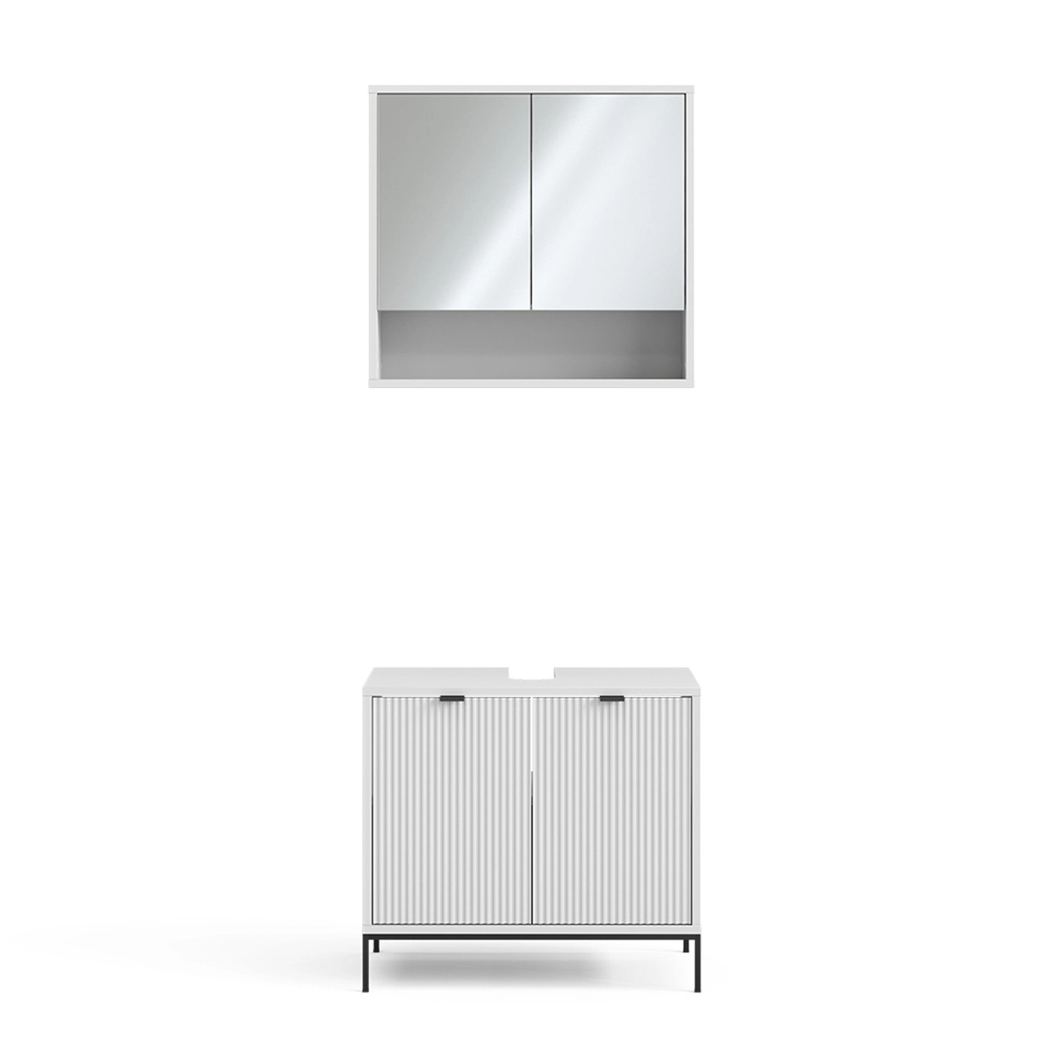 Vicco Badmöbel-Set Eliza, Weiß, 2 Teile, günstig online kaufen