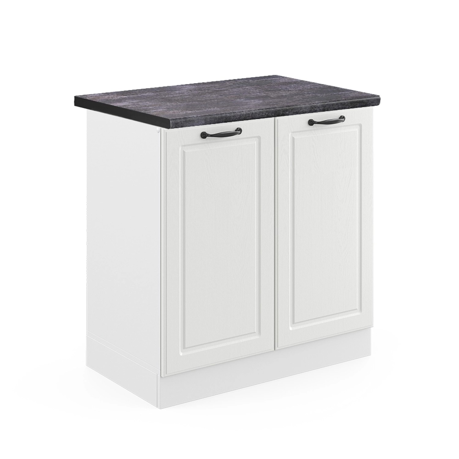 Vicco Spülenunterschrank R-Line, Weiß Landhaus/Weiß, 80 günstig online kaufen