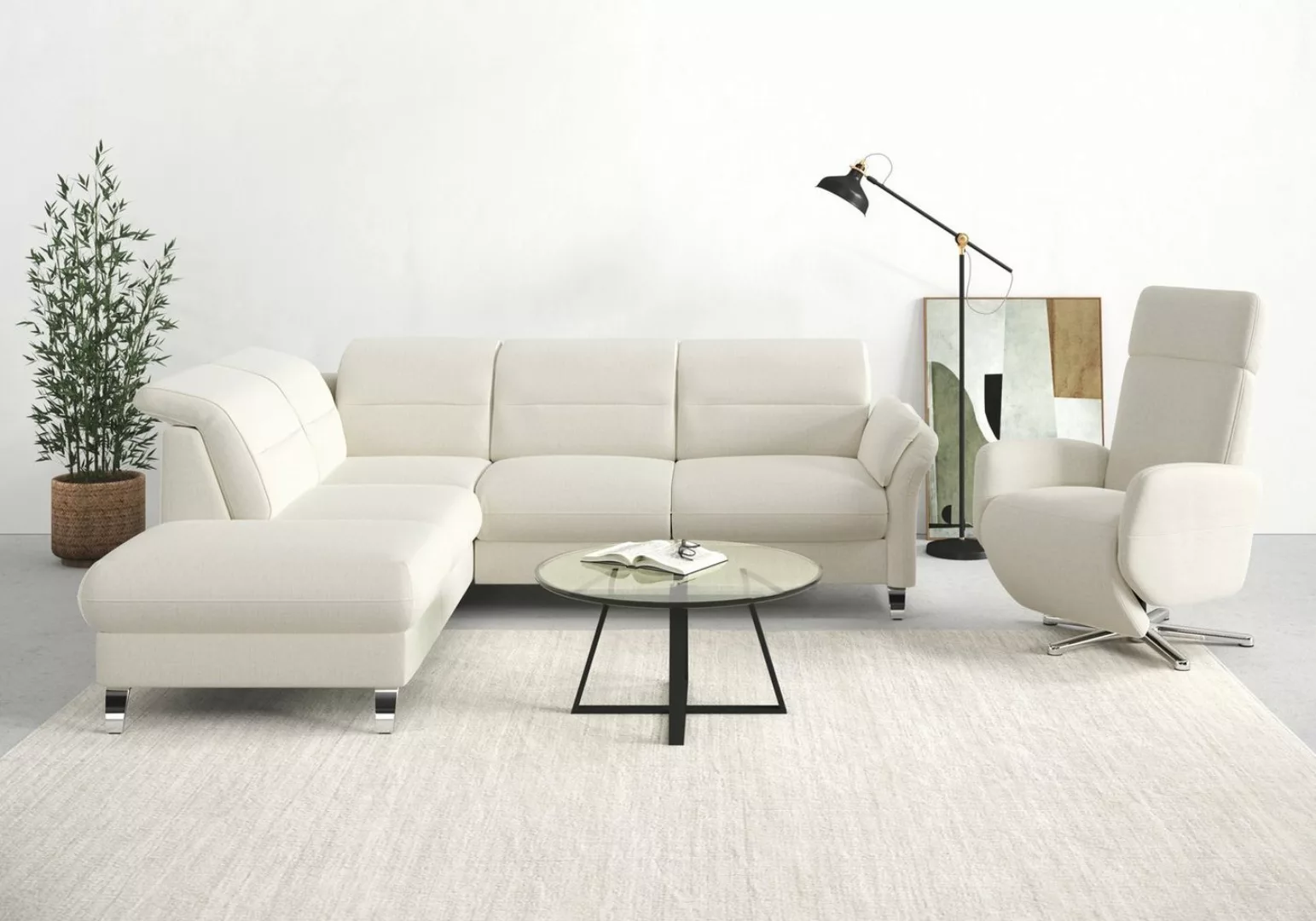 sit&more Ecksofa Grenoble L-Form, Federkern, wahlweise mit Bettfunktion, St günstig online kaufen