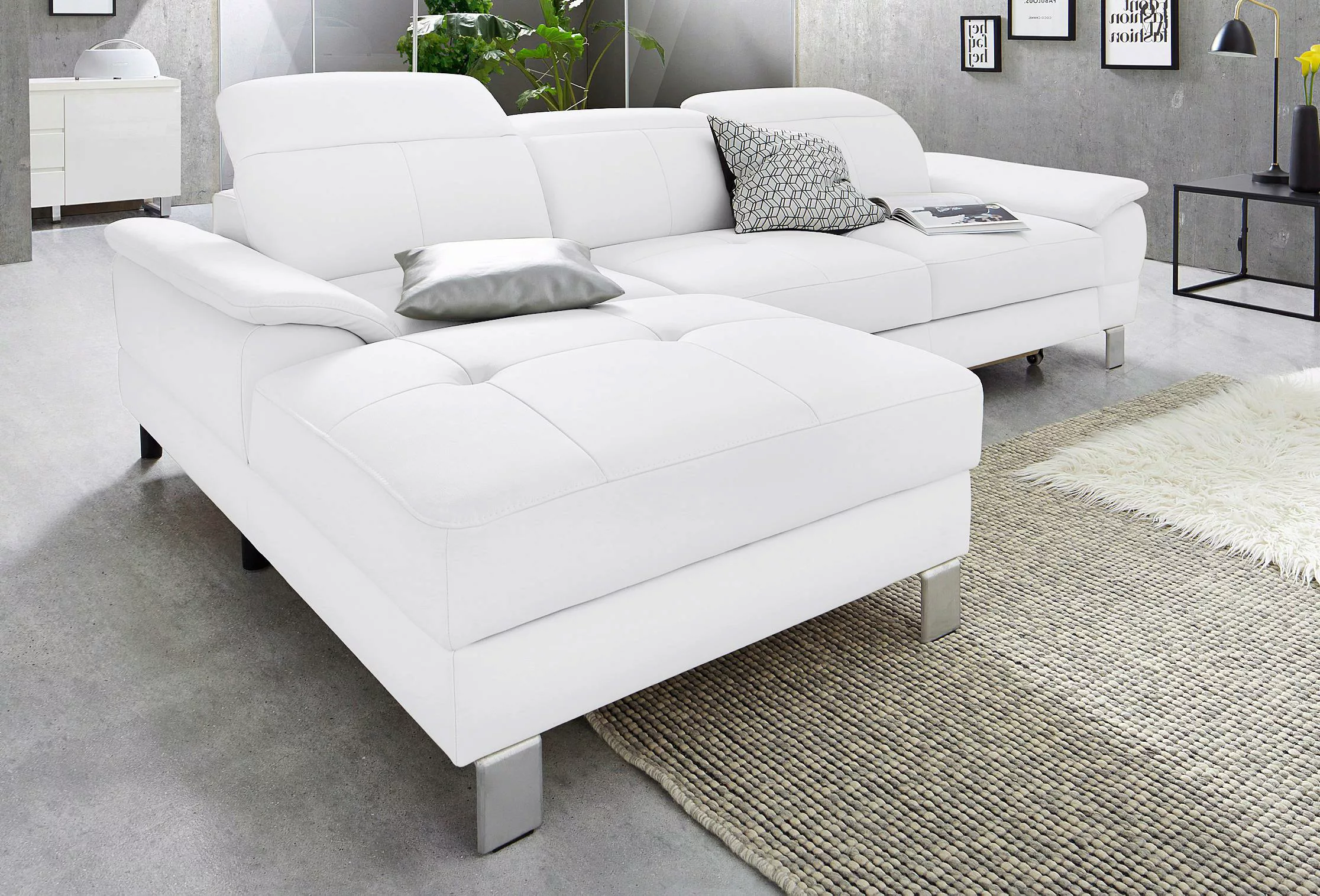 exxpo - sofa fashion Ecksofa "Mantua 2, L-Form", mit Kopf- bzw. Rückenverst günstig online kaufen