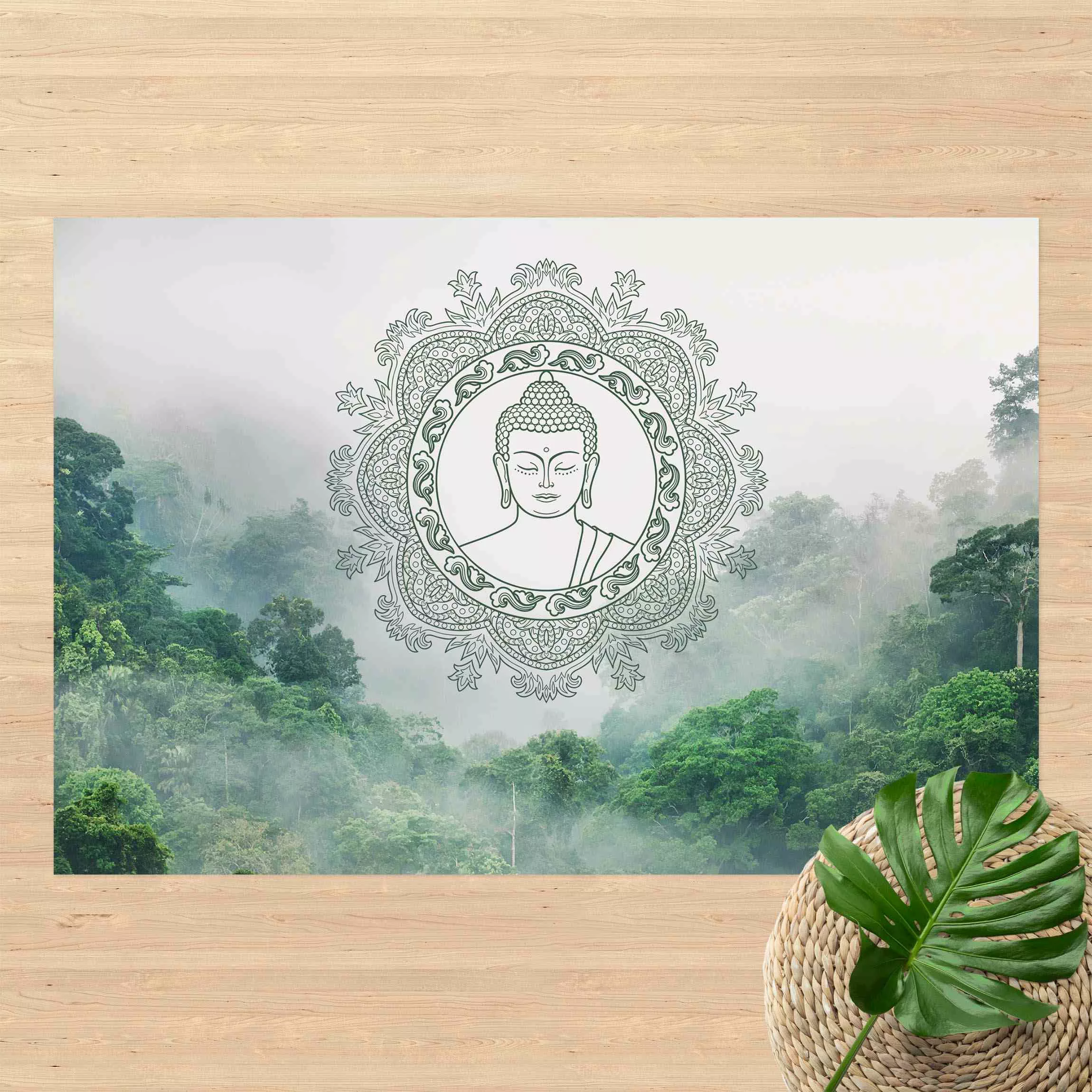 Vinyl-Teppich Buddha Mandala im Nebel günstig online kaufen