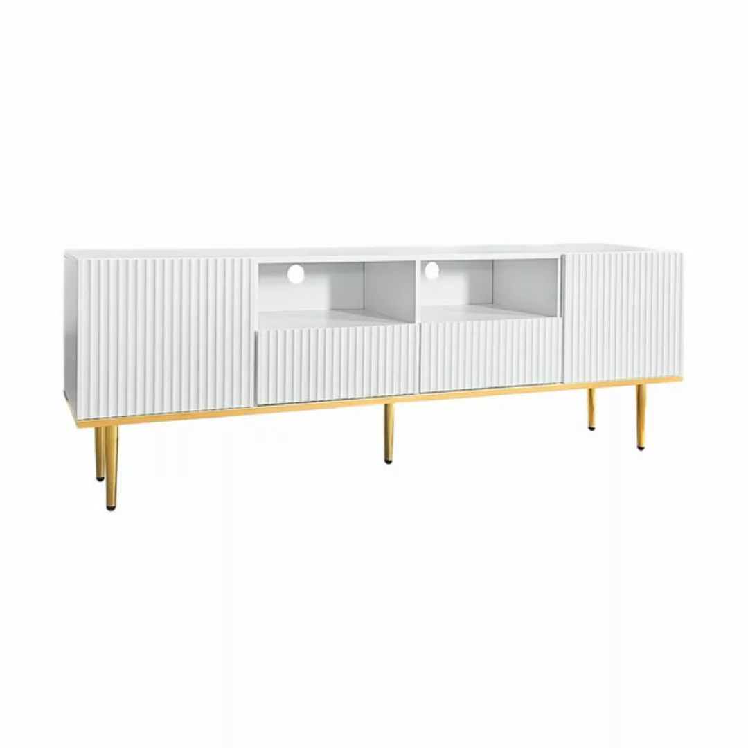 Rutaqian TV-Schrank Moderner TV-Schrank, TV-Möbel mit goldenen Füßen und go günstig online kaufen