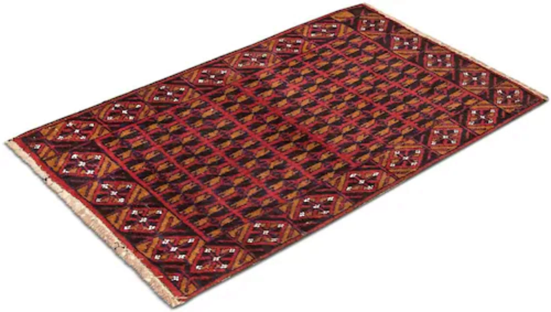 morgenland Wollteppich »Belutsch Teppich handgeknüpft blau«, rechteckig günstig online kaufen