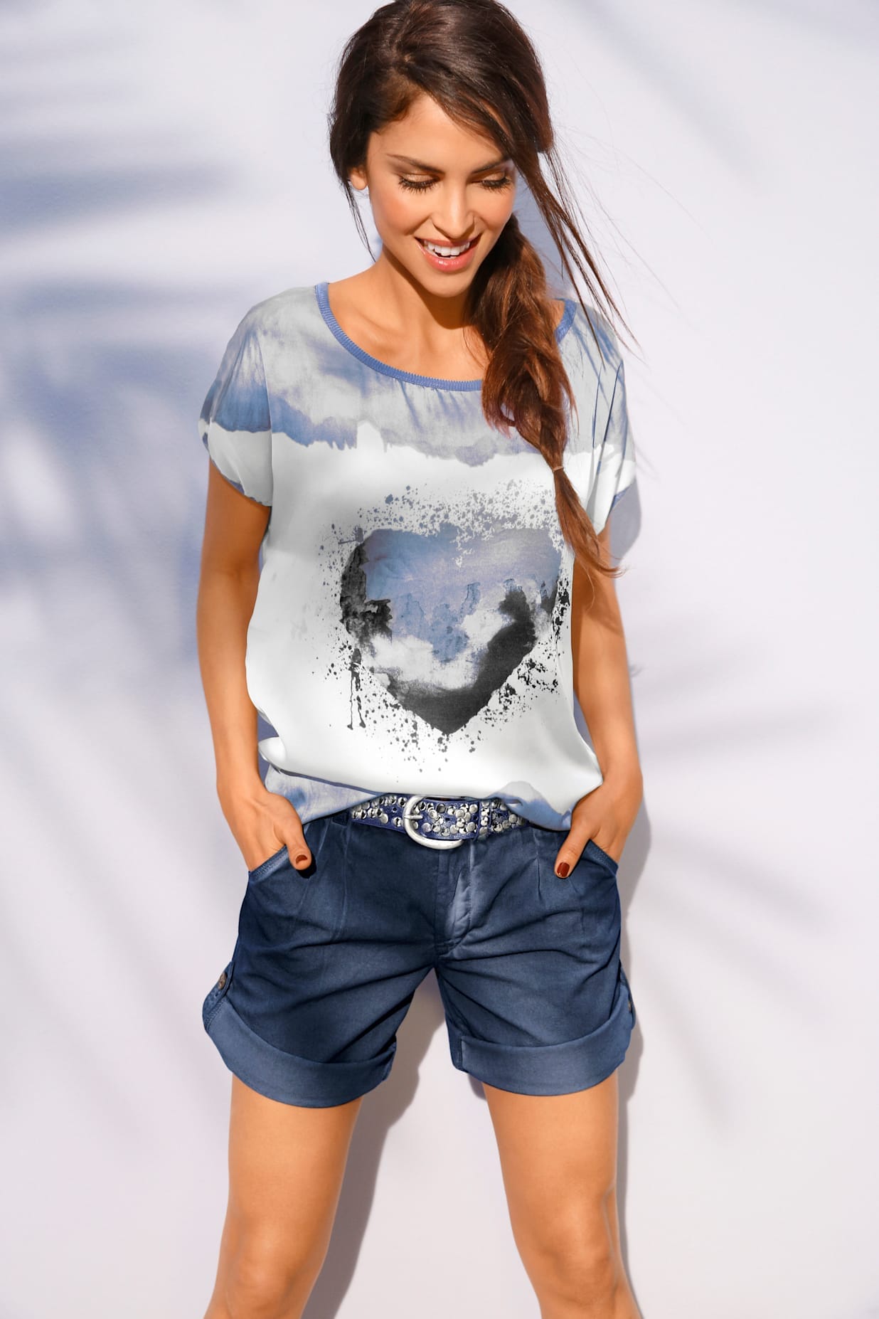 heine Rundhalsshirt "Druck-Shirt" günstig online kaufen