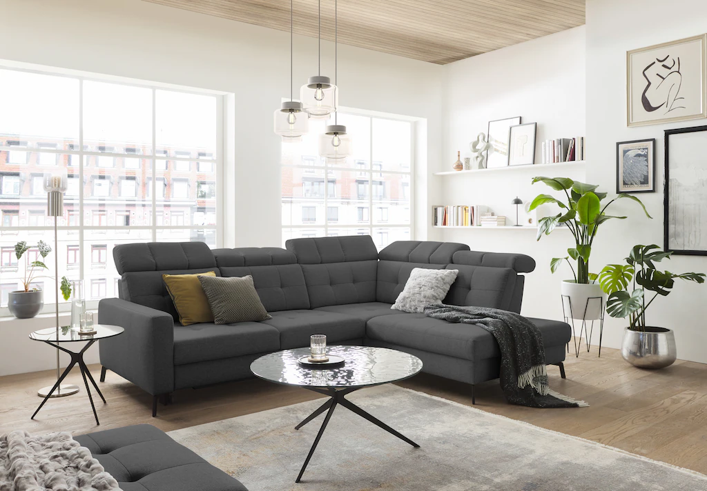 Musterring Ecksofa "MR 4615", mit Kopf- und Rückenverstellung, Metallfuß sc günstig online kaufen