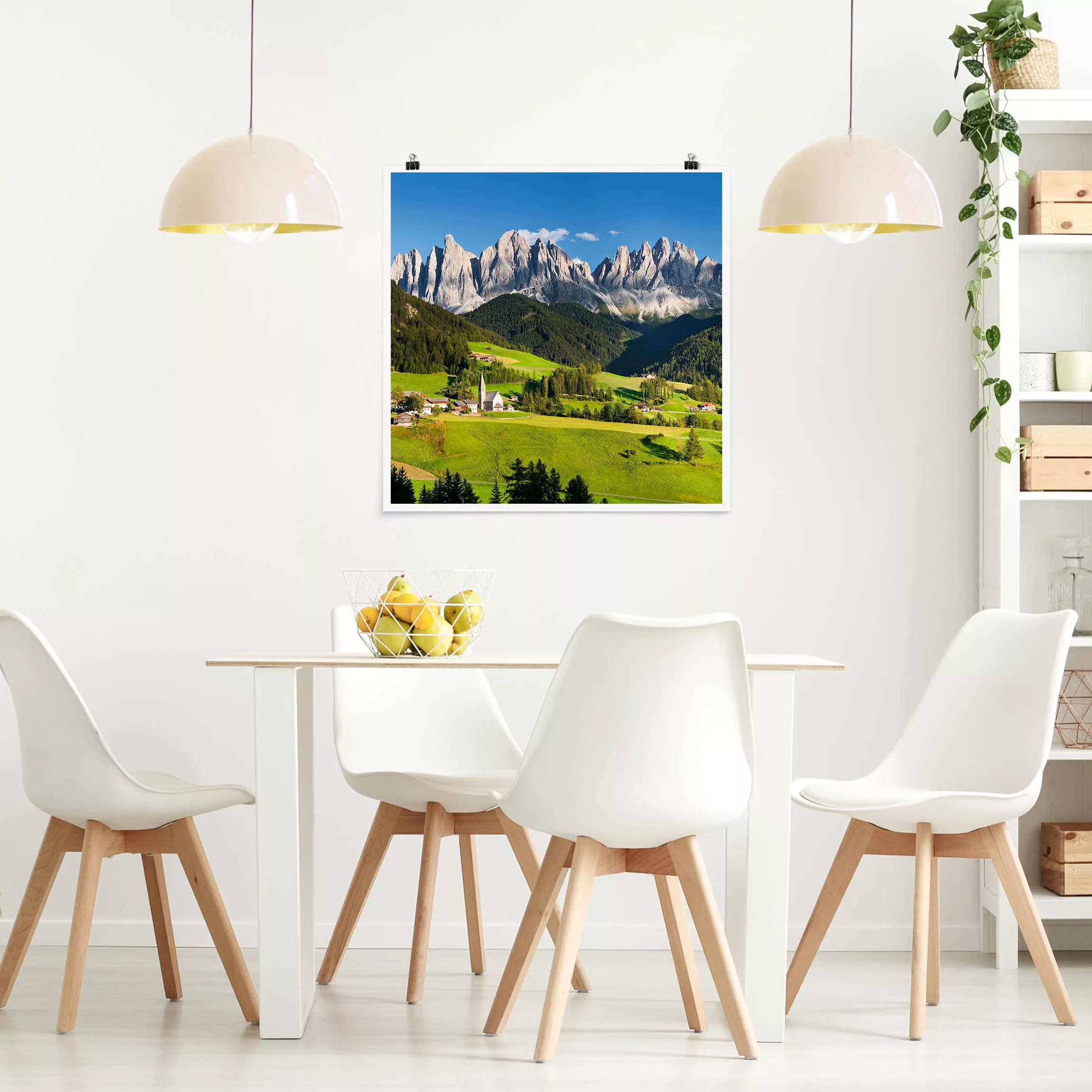 Poster Natur & Landschaft - Quadrat Geislerspitzen in Südtirol günstig online kaufen