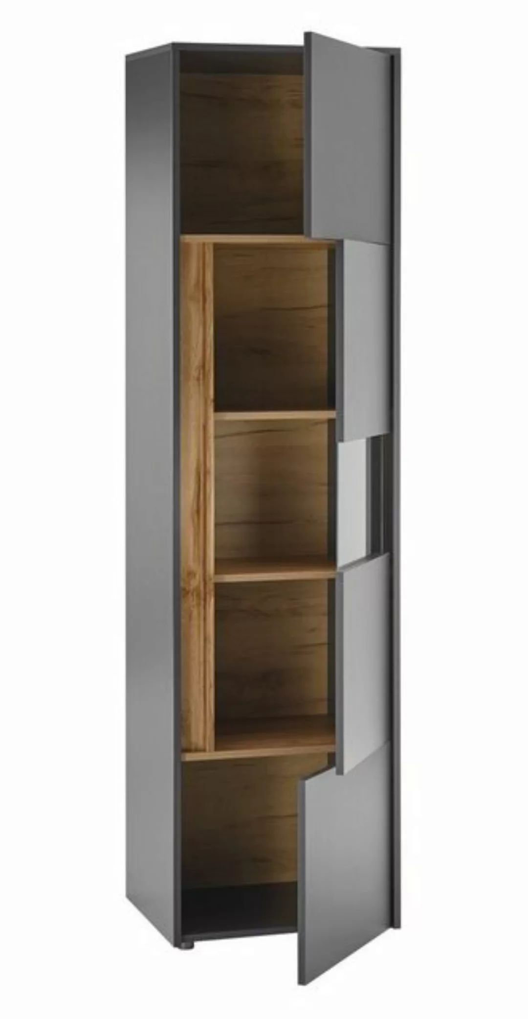 Furn.Design Stauraumvitrine Center (Vitrinenschrank 50 x 197 cm, 3-türig) g günstig online kaufen