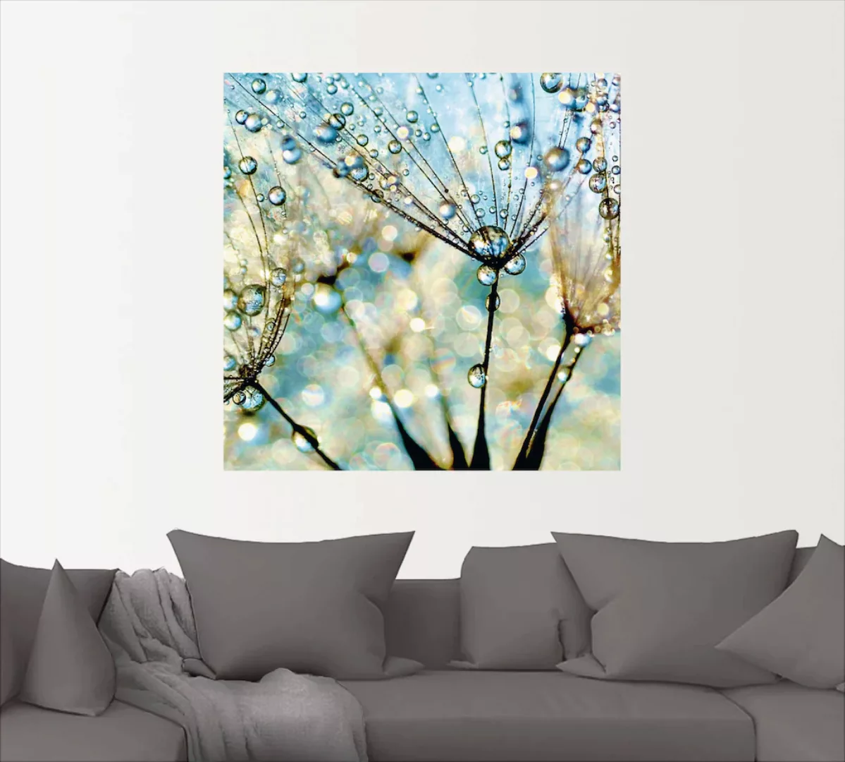 Artland Wandbild "Pusteblume Blaue Diamanten", Blumen, (1 St.), als Alubild günstig online kaufen